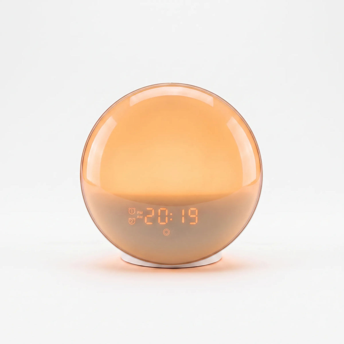 DawnGlow - Rundt Digitalt Wake-Up Light Gradvis Opvågning