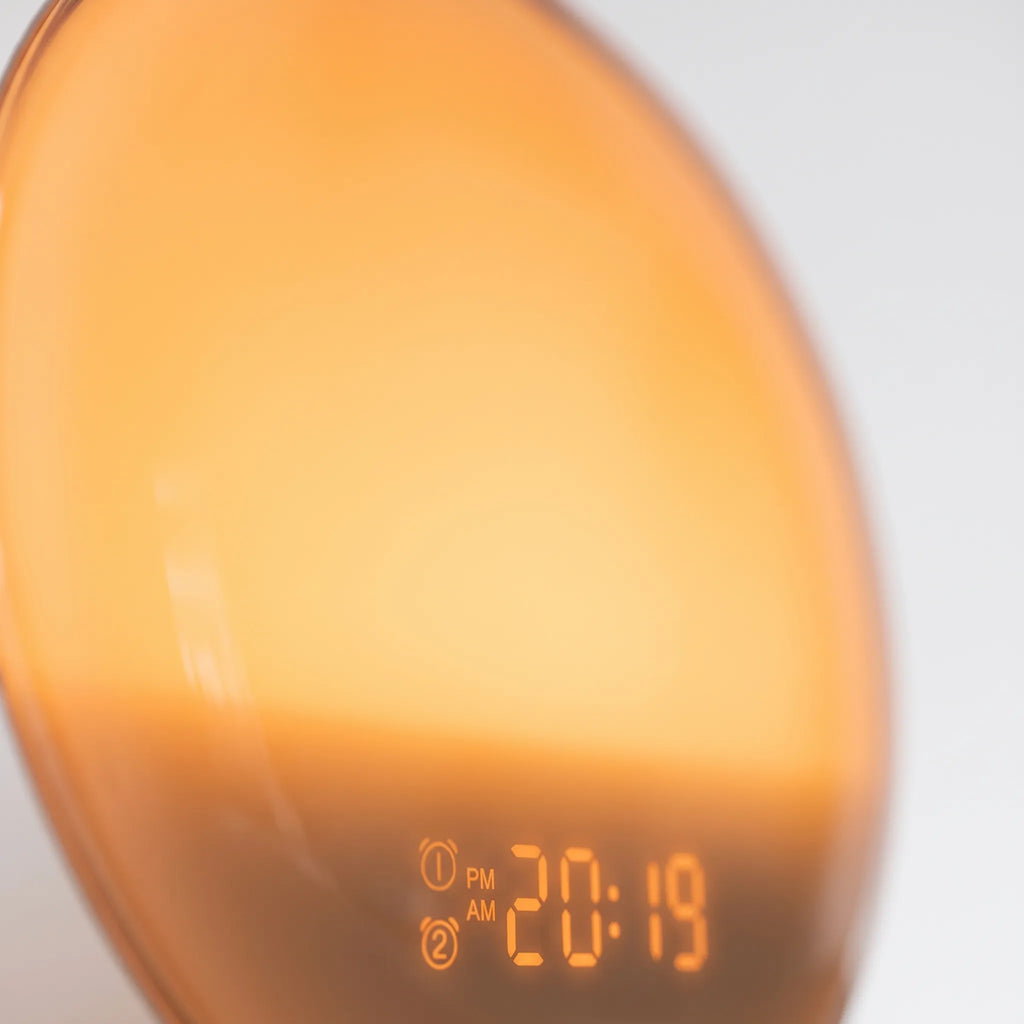 DawnGlow - Rundt Digitalt Wake-Up Light Gradvis Opvågning