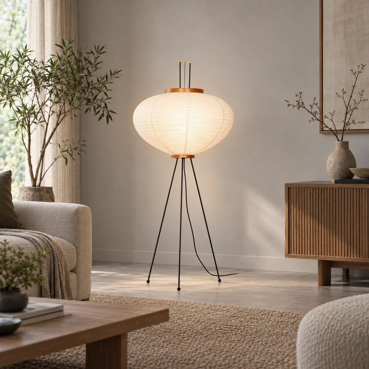 Illumis - Papir Gulvlampe Stemningsbelysning