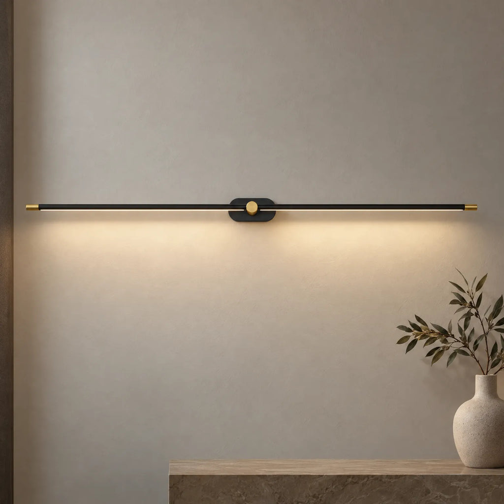 Linea - Minimalistisk Lineær Væglampe Fremhævelse Af Kunstværker