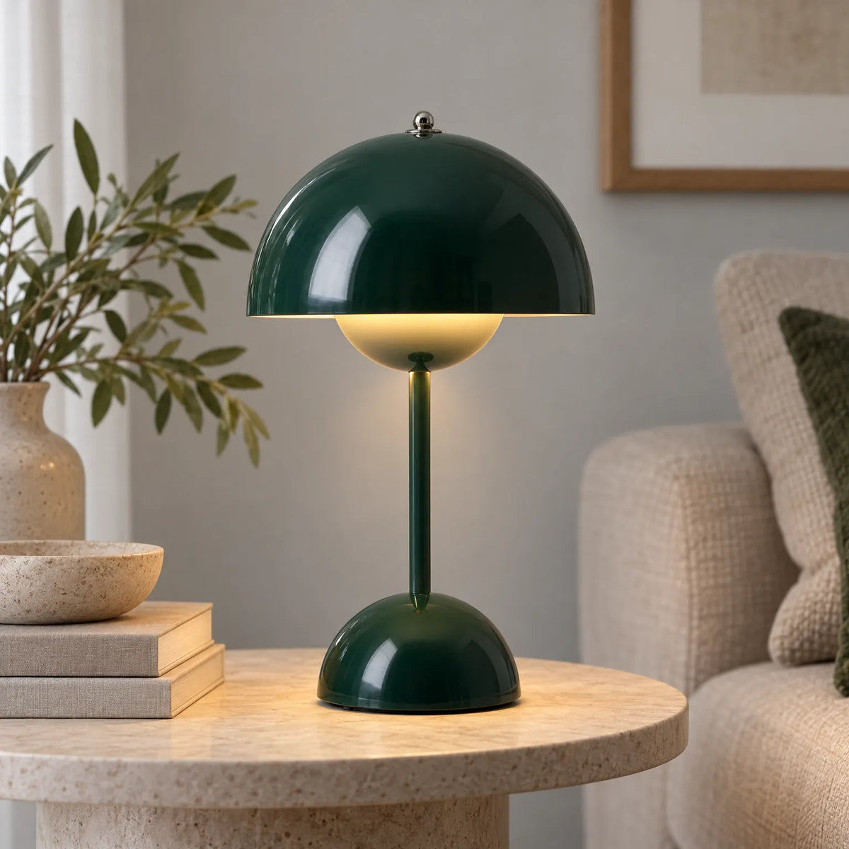 Lumeva - Kuppelformet LED-Bordlampe Med Touch Læselampe Til Soveværelset