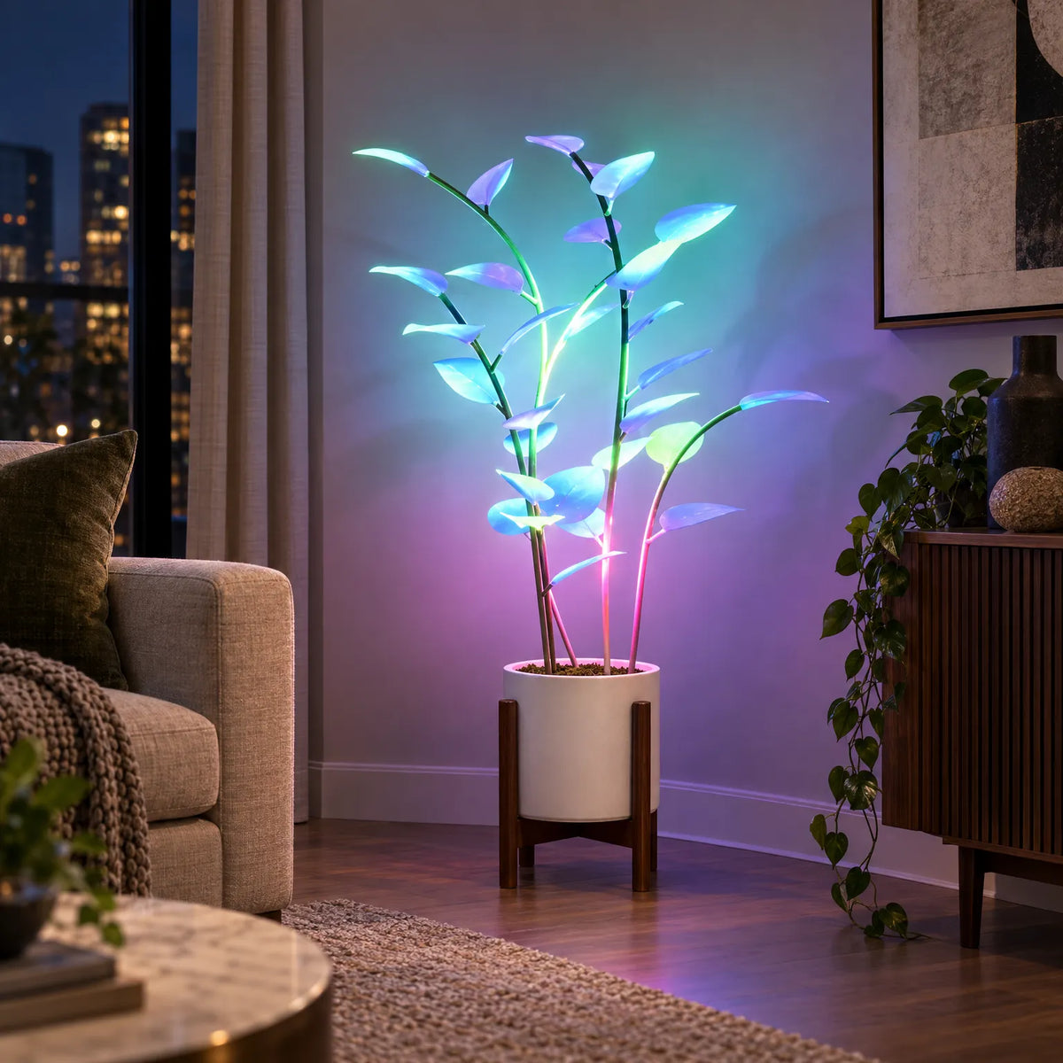 Luminaflora - App-Styret LED-Stueplante Oplysning Af Opholdsrum