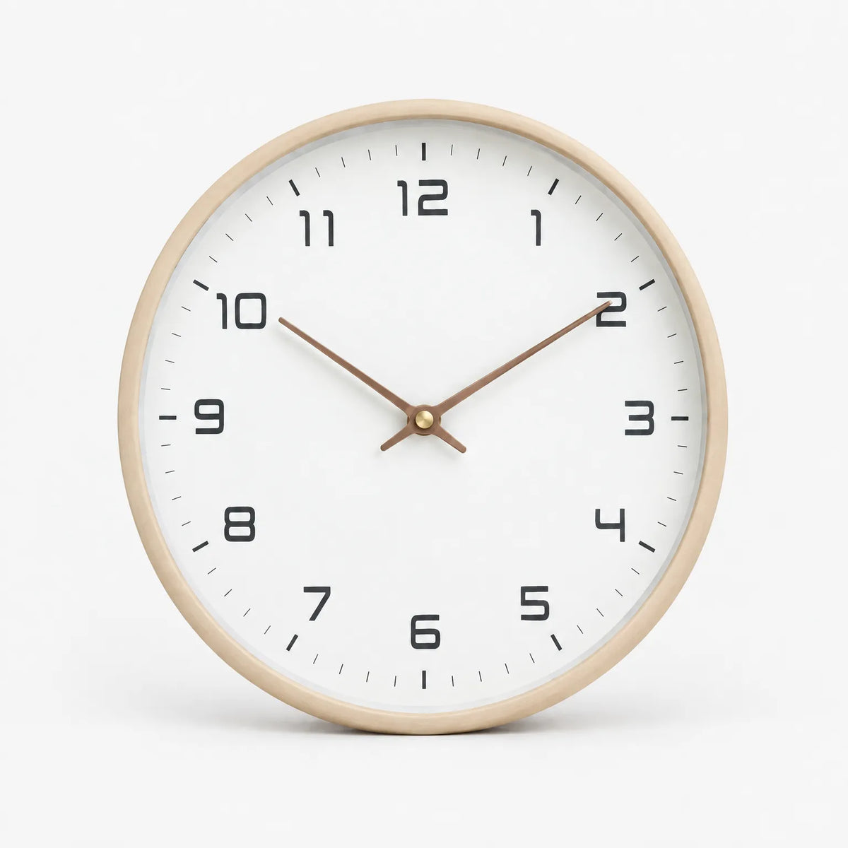 Nordik - Minimalistisk Vægur I Træ Se Hvad Klokken Er