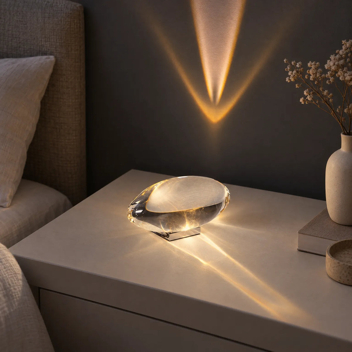 Ovida - Skulpturel Led Bordlampe Skab Hyggelig Stemningsbelysning