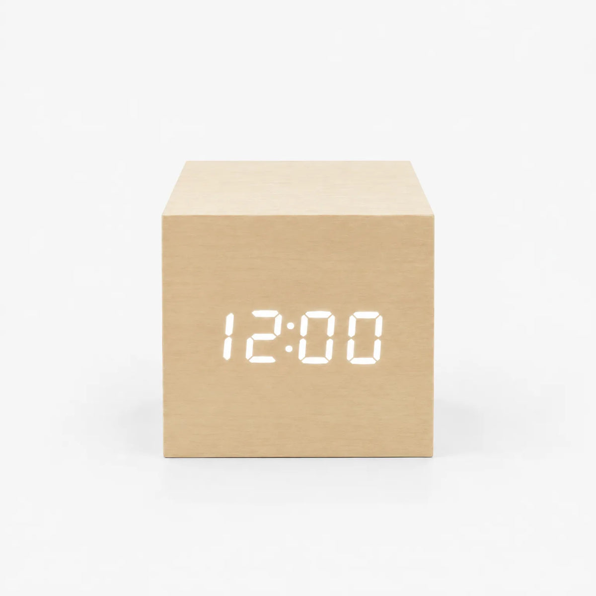 Voxcube - Minimalistisk Terningeformet LED-Vækkeur Se Klokken