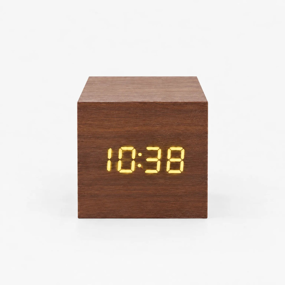 Voxcube - Minimalistisk Terningeformet LED-Vækkeur Se Klokken
